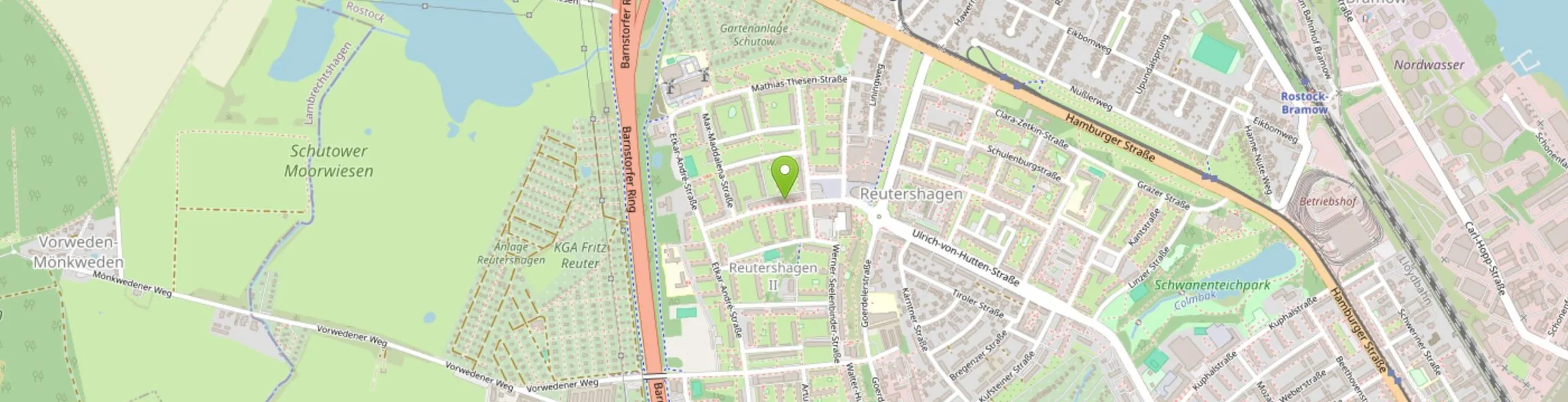 Karte: Standort herzschlag – Walter-Stoecker-Str. 33, 18069 Rostock